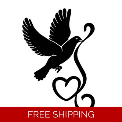 Dove heart Die Cut Vinyl Decal sticker Dove heart Die Cut Vinyl Decal sticker